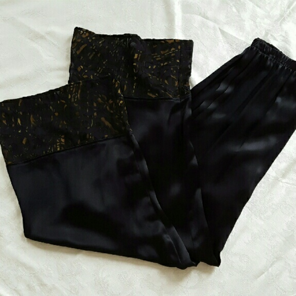 Basic Threads Black Trousers with Intricate Decorative Cuffs – NWOT